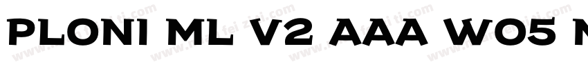 Ploni ML v2 AAA W05 Medium字体转换